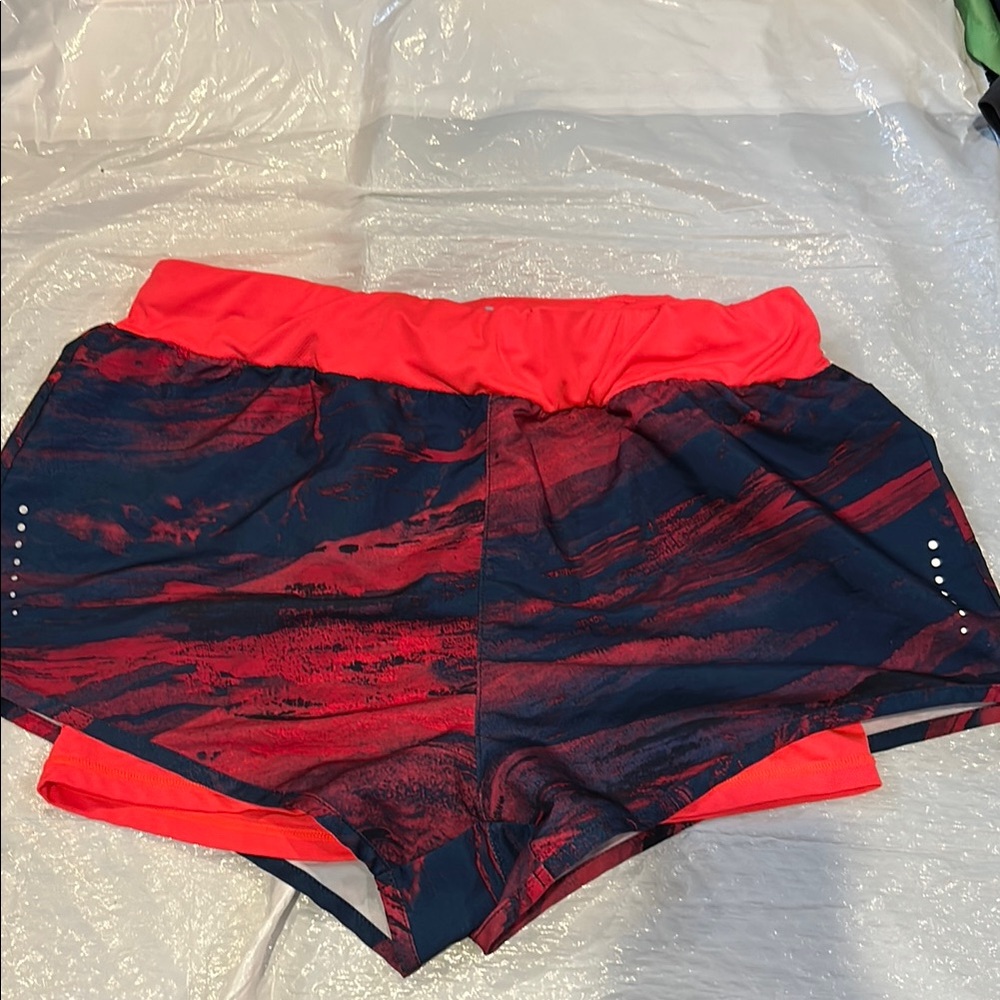Stylish Women's Red and Black Shorts